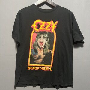 Ozzy Osbourne Speak of the Devil Black Graphic Band T-Shirt Mens XL